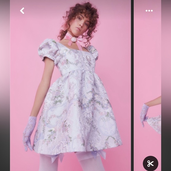 Sugar Thrillz If The Shoe Fits Brocade Dress - Picture 3 of 5